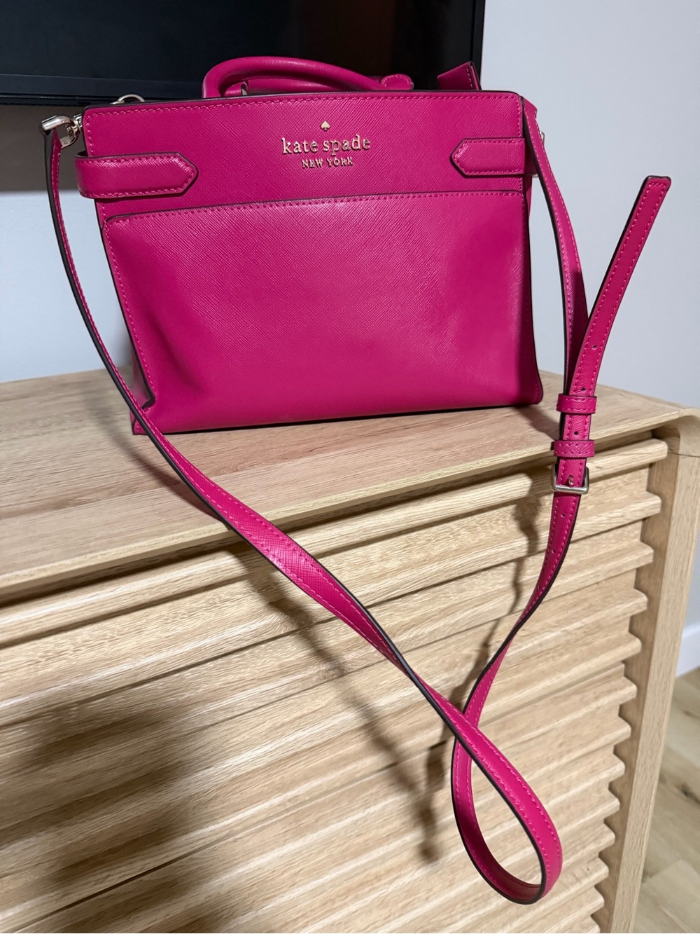 kate spade Hot Pink Saffiano Crossbody Bag